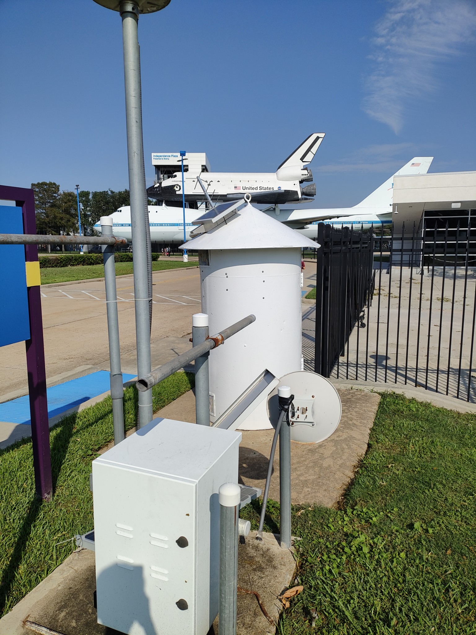 The Boeing Independence Plaza with the Independence Space Shuttle